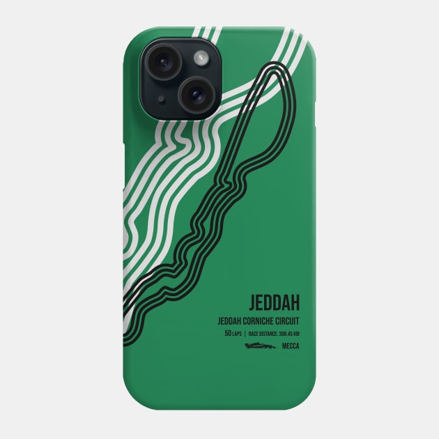 Jeddah Race Track Phone Case by RaceCarsDriving