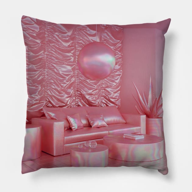 Pink Pearl Pillow by NineSidedShape