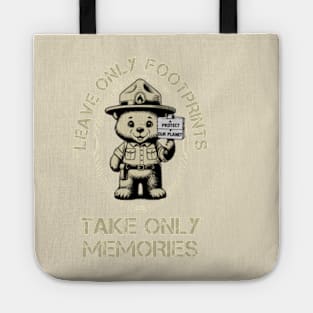 Happy Earth Day - Funny Smokey Bear Tote