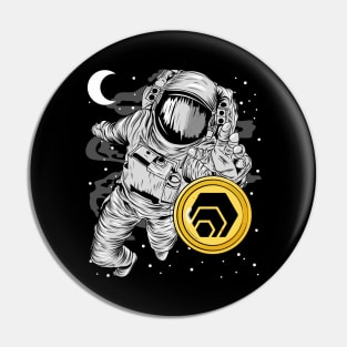 Astronaut Reaching HEX Coin To The Moon Crypto Token Cryptocurrency Wallet Birthday Gift For Men Women Kids Pin