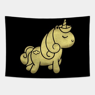 Cute gold Unicorn Tapestry