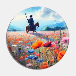 wildflowers and samurai - anime Pin