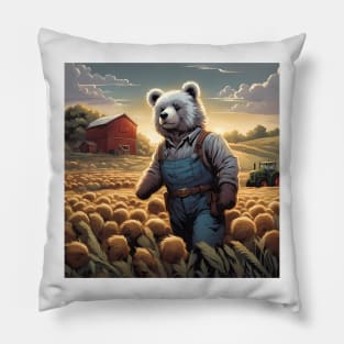 Teddy as a Farmer Pillow