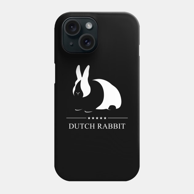 Dutch Rabbit White Silhouette Phone Case by millersye