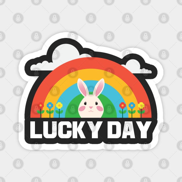 Funny Lucky Bunny Magnet by Wahyuwm48