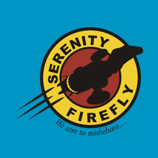 Serenity Firefly - We Aim To Misbehave T-Shirt