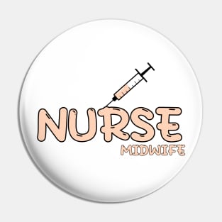 Nurse Midwife Orange Pin