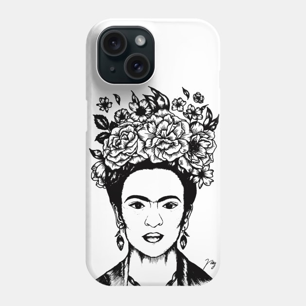 Floral Frida Phone Case by Akbaly