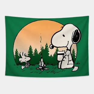 Peanuts Campfire The Mugs Tapestry