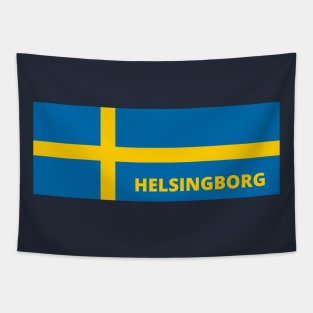 Helsingborg City in Swedish Flag Tapestry