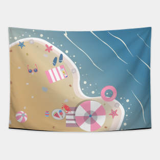 Summer Beach Tapestry