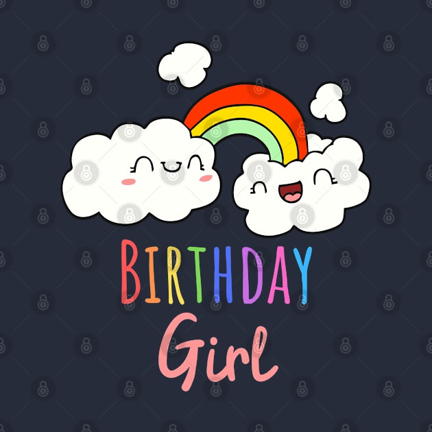 Cute Birthday Girl Rainbow Design by littleprints