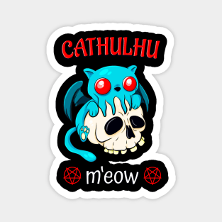 Cthulhu Cat Funny Horror Kawaii Cathulhu M'Eow Magnet