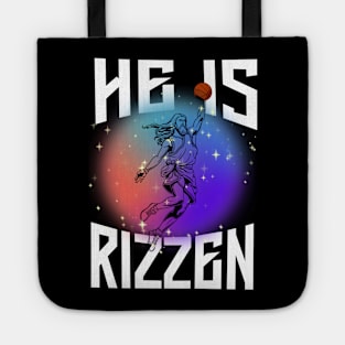 He is Rizzen -Jesus Basketball Funny Meme Tote