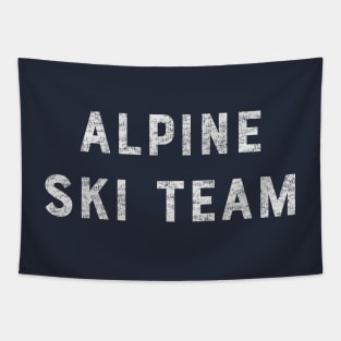 Vintage-looking Alpine Ski Team Tapestry