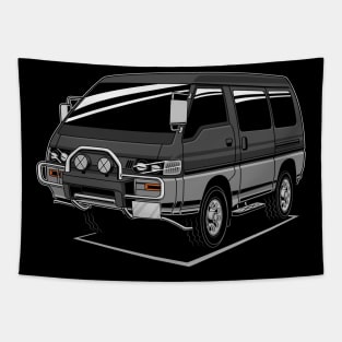 Jdm black delica classic Tapestry