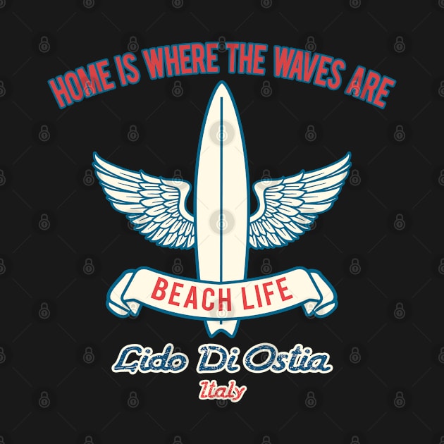 Lido Di Ostia surf slogan by LiquidLine