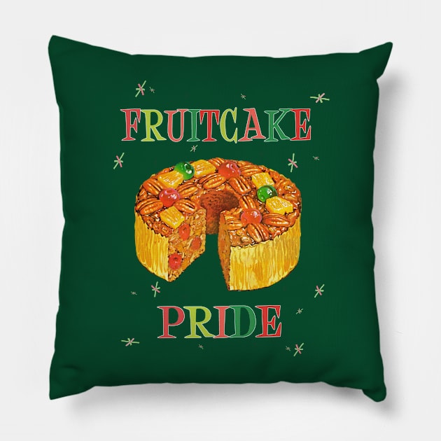 Fruitcake Pride Pillow by Uncle Pickles