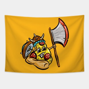Warrior Viking Pizza Character Pepperoni Axe Gaul Tapestry