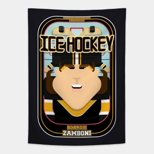 Ice Hockey Black and Yellow - Boardie Zamboni - June version Tapestry