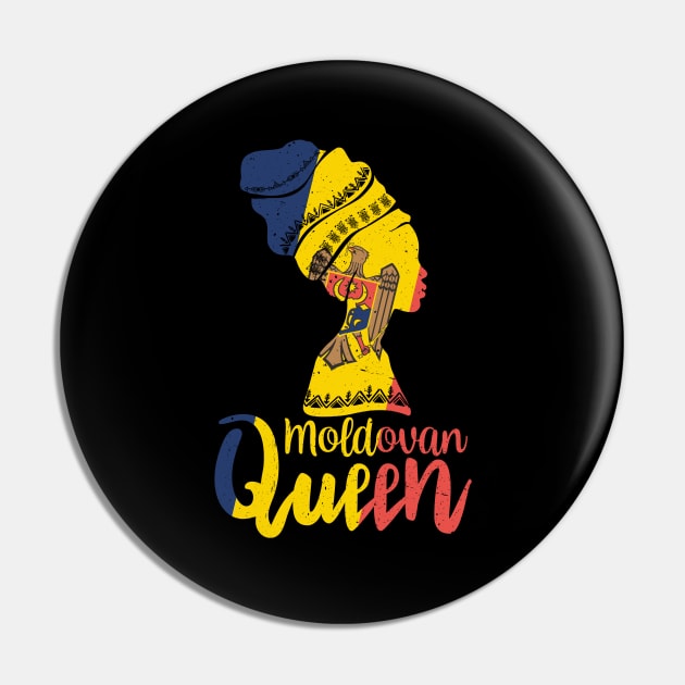 Moldovan Queen Moldova Flag Afro Roots Pin by simonStufios