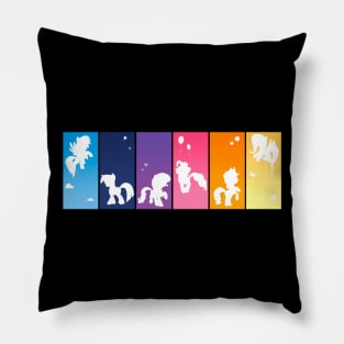 Rainbow Ponies Pillow