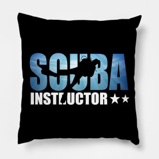 Vintage Funny Scuba Diving Instructor Shirt for Dive Addicts Pillow
