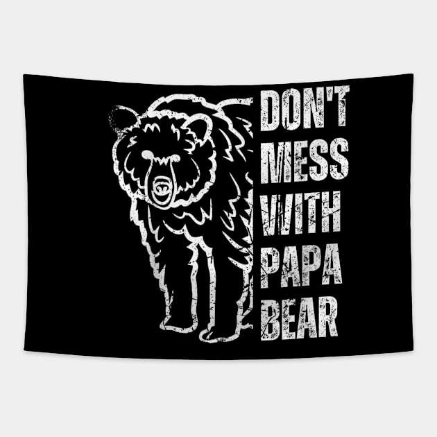 Don't Mess With Papa Bear Father's Day Tapestry by SmilArt