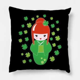 St. Patrick Day Irish Kokeshi Pillow