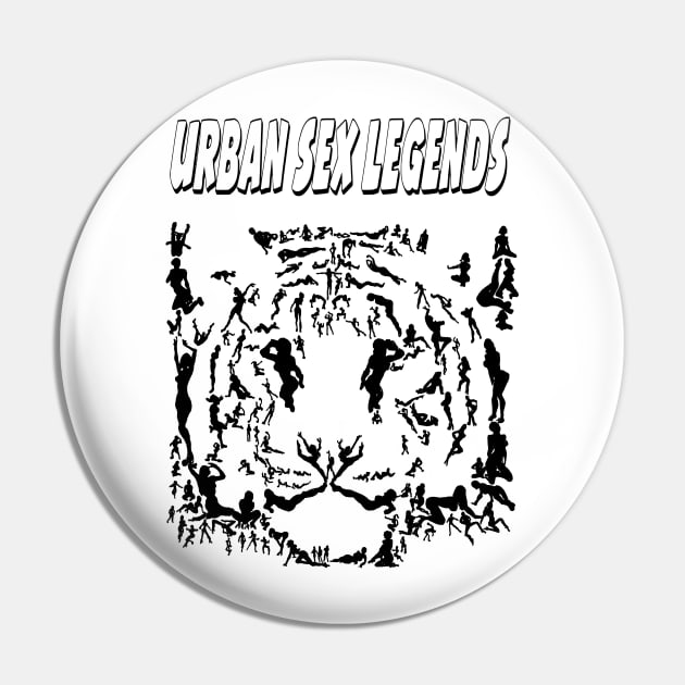 Urban Sex Legends - Tigers Face Pin by The Taoist Chainsaw