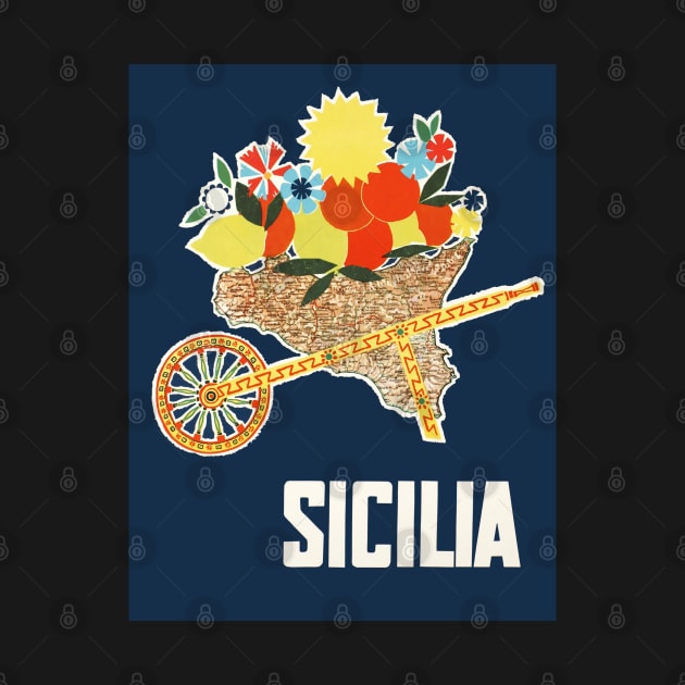 Estate in Sicilia, Travel Poster by BokeeLee