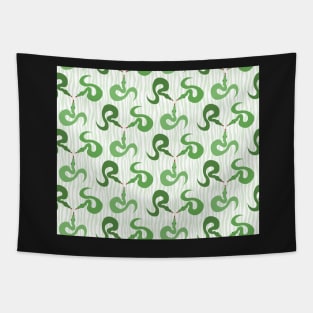 Green Snakes in the Grass Pattern Tapestry
