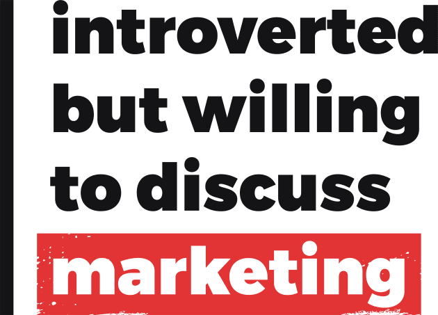 Introverted but willing to discuss marketing (Black & Red Design) Kids T-Shirt by Optimix