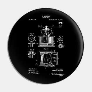 Coffee mill patent Pin