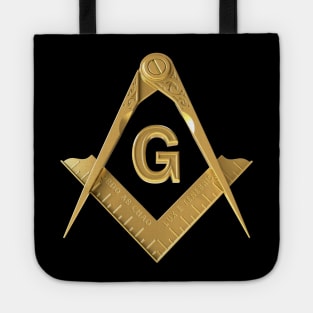 Gold Square & Compass Masonic Freemason Tote