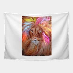 pink lion Tapestry
