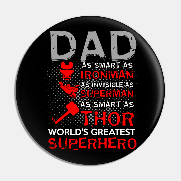 dad superhero Pin by FUNNY LIFE