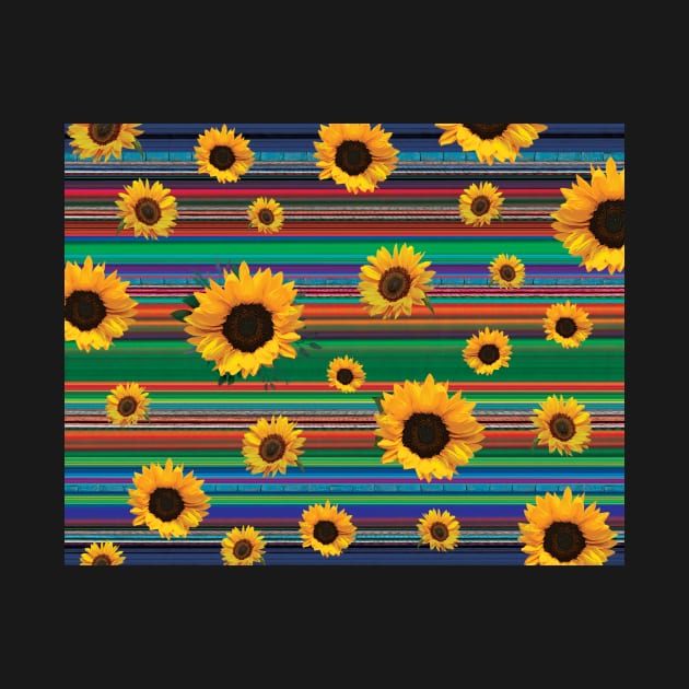 Serape Sunflowe by DigitalCreativeArt