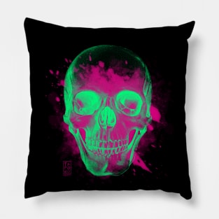 Neon Skull Pillow