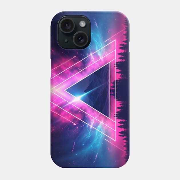 Vaporwave Triangle Chillwave Neon Phone Case by Nightarcade