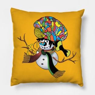 Snowman waiting holidays Pillow