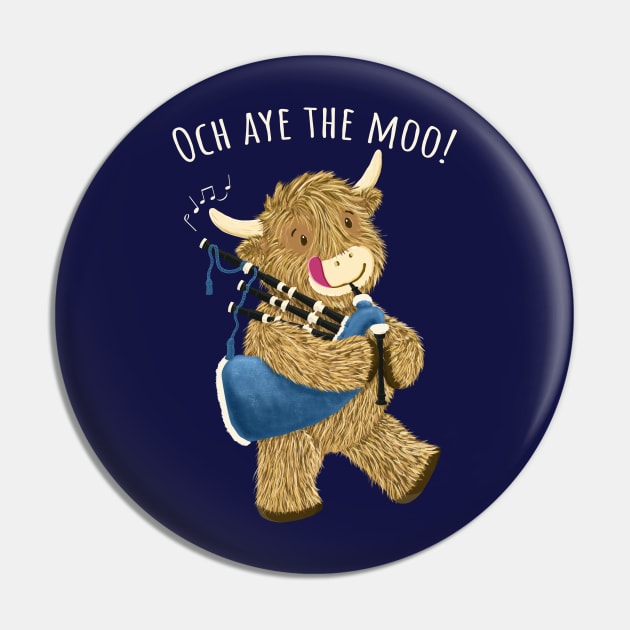 Scottish Highland Cow And Bagpipes Says Och Aye The Moo! Pin by brodyquixote