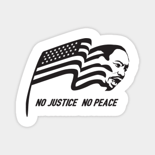 Martin Luther King Jr.  American flag symbol in black variety Magnet