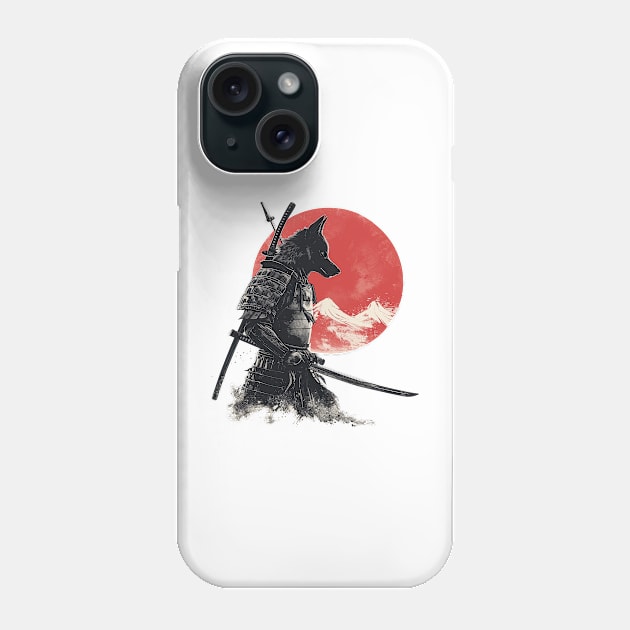 samurai wolf Phone Case by dorapeterx