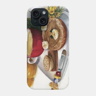 Watercolor Peanut Butter Banana Bear Phone Case