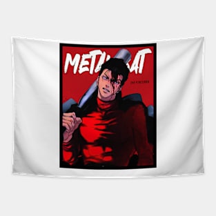 Bat Weilding Hero Red Comic Tapestry