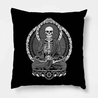 Starving Buddha - Graphite Pillow