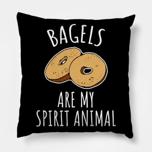 Bagels are my spirit animal Pillow