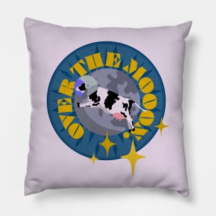 Over the Mooon Space Cow Pillow