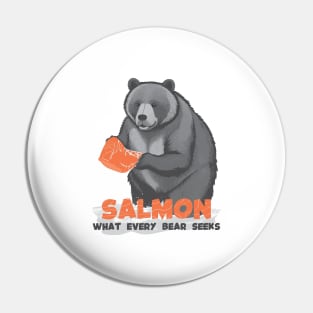 Bear Meets Salmon Pin